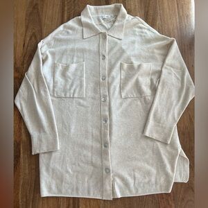 Mango Light Beige Knit Sweater